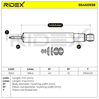Amortyzator RIDEX 854S0938 854S0938 - foto 8