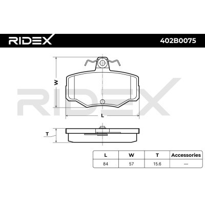 Klocki hamulcowe RIDEX 402B0075 402B0075 - foto 7