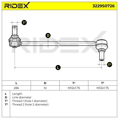 Łącznik Stabilizatora RIDEX 3229S0726 3229S0726 - foto 5