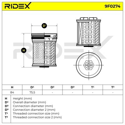 Filtr Paliwa RIDEX 9F0274 9F0274 - foto 5