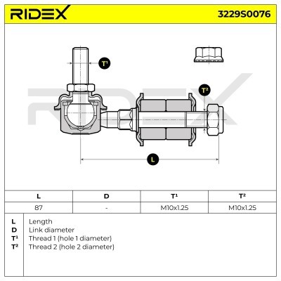 Łącznik Stabilizatora RIDEX 3229S0076 3229S0076 - foto 6