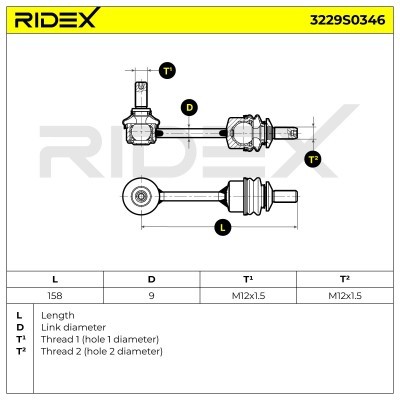 Łącznik Stabilizatora RIDEX 3229S0346 3229S0346 - foto 5