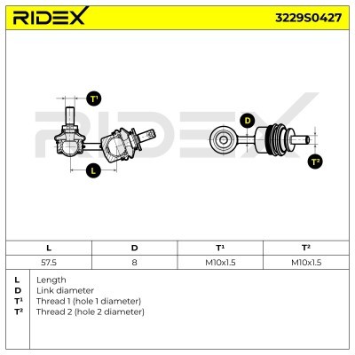 Łącznik Stabilizatora RIDEX 3229S0427 3229S0427 - foto 5