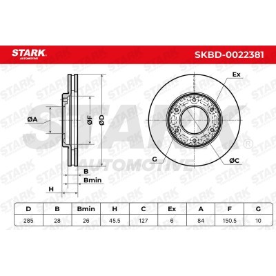 Tarcza hamulcowa Stark SKBD-0022381 SKBD-0022381 - foto 5