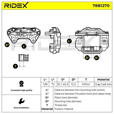 Zacisk Hamulcowy RIDEX 78B1270 78B1270 - foto 9