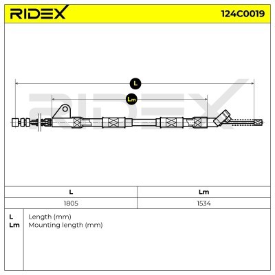 Linka Hamulca Ręcznego RIDEX 124C0019 124C0019 - foto 6