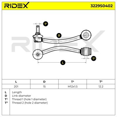 Łącznik Stabilizatora RIDEX 3229S0402 3229S0402 - foto 9