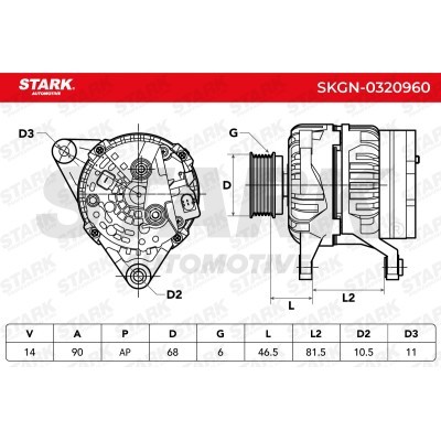 Alternator Stark SKGN-0320960 SKGN-0320960 - foto 5