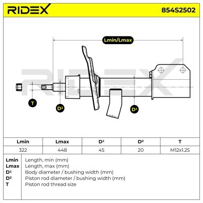 Amortyzator RIDEX 854S2502 854S2502 - foto 8