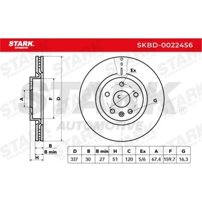 Tarcza hamulcowa Stark SKBD-0022456 SKBD-0022456 - foto 3