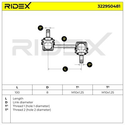 Łącznik Stabilizatora RIDEX 3229S0481 3229S0481 - foto 5