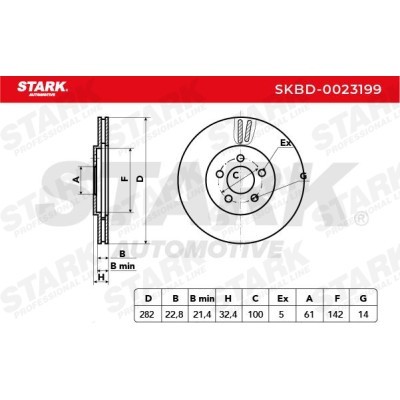 Tarcza hamulcowa Stark SKBD-0023199 SKBD-0023199 - foto 6