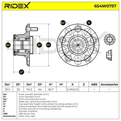 Łożysko Koła RIDEX 654W0757 654W0757 - foto 6