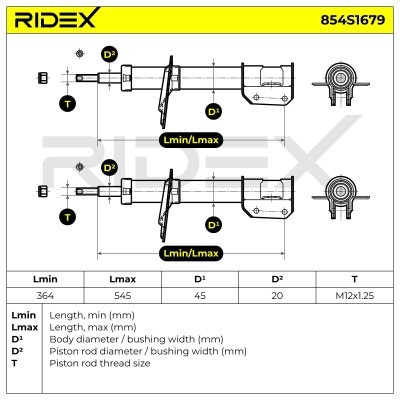 Amortyzator RIDEX 854S1679 854S1679 - foto 4