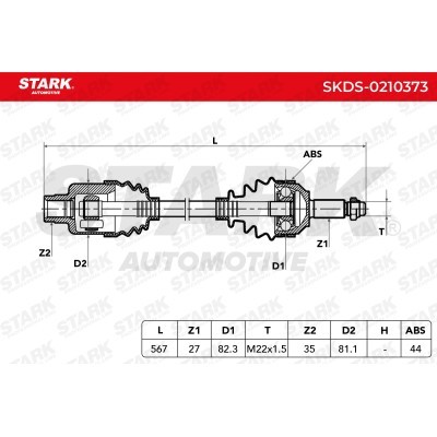Półoś Napędowa Stark SKDS-0210373 SKDS-0210373 - foto 5