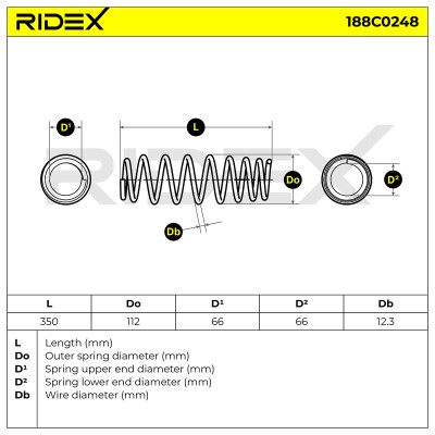 Sprężyna Zawieszenia RIDEX 188C0248 188C0248 - foto 5