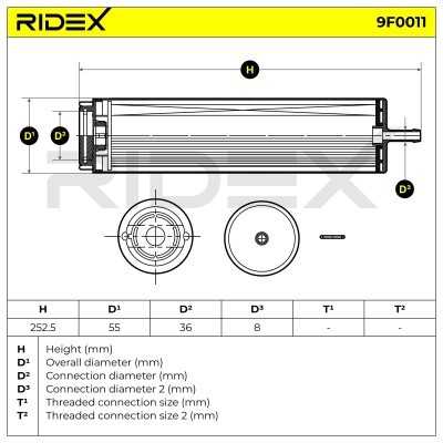 Filtr Paliwa RIDEX 9F0011 9F0011 - foto 5