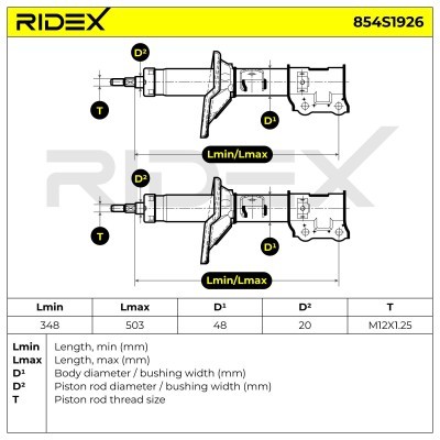 Amortyzator RIDEX 854S1926 854S1926 - foto 4