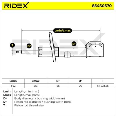 Amortyzator RIDEX 854S0570 854S0570 - foto 8