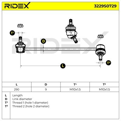 Łącznik Stabilizatora RIDEX 3229S0729 3229S0729 - foto 6