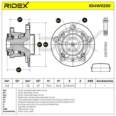Łożysko Koła RIDEX 654W0230 654W0230 - foto 6