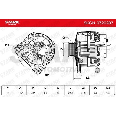 Alternator Stark SKGN-0320283 SKGN-0320283 - foto 5