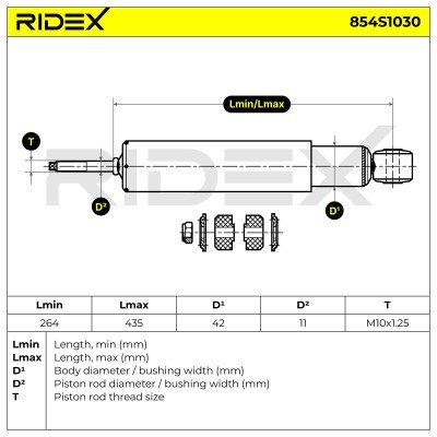 Amortyzator RIDEX 854S1030 854S1030 - foto 6