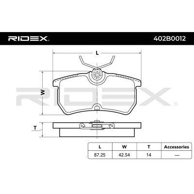 Klocki hamulcowe RIDEX 402B0012 402B0012 - foto 3