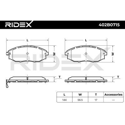 Klocki hamulcowe RIDEX 402B0715 402B0715 - foto 8