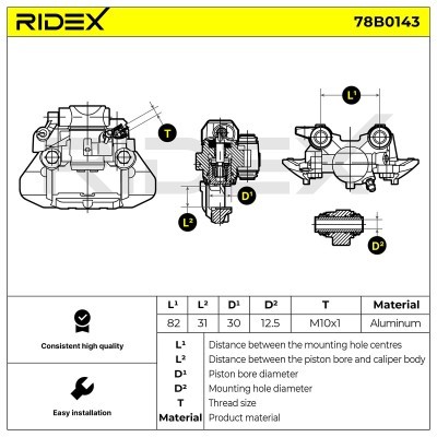 Zacisk Hamulcowy RIDEX 78B0143 78B0143 - foto 6