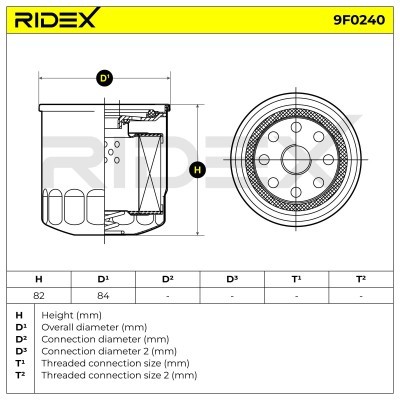 Filtr Paliwa RIDEX 9F0240 9F0240 - foto 5