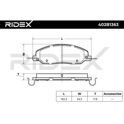 Klocki hamulcowe RIDEX 402B1363 402B1363 - foto 6