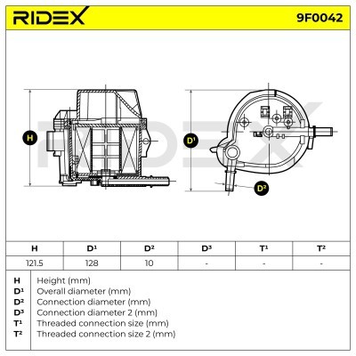 Filtr Paliwa RIDEX 9F0042 9F0042 - foto 4