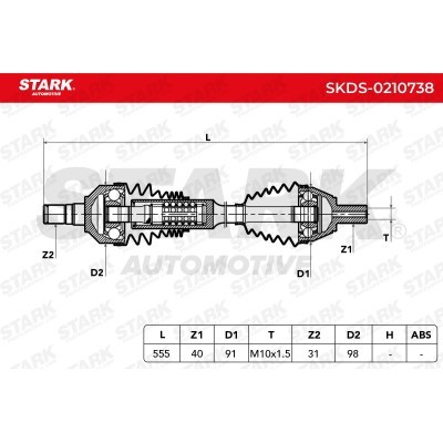 Półoś Napędowa Stark SKDS-0210738 SKDS-0210738 - foto 6