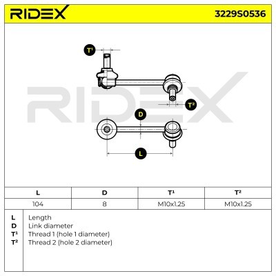 Łącznik Stabilizatora RIDEX 3229S0536 3229S0536 - foto 5