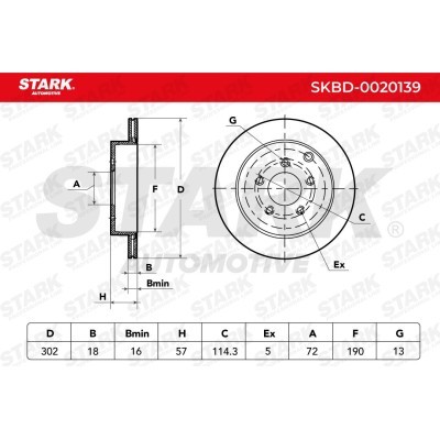 Tarcza hamulcowa Stark SKBD-0020139 SKBD-0020139 - foto 5