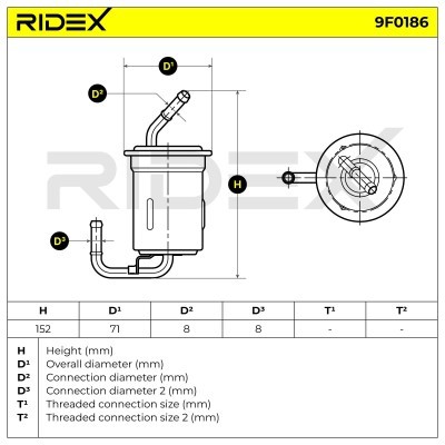 Filtr Paliwa RIDEX 9F0186 9F0186 - foto 4