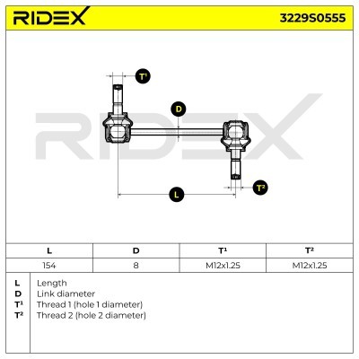 Łącznik Stabilizatora RIDEX 3229S0555 3229S0555 - foto 5