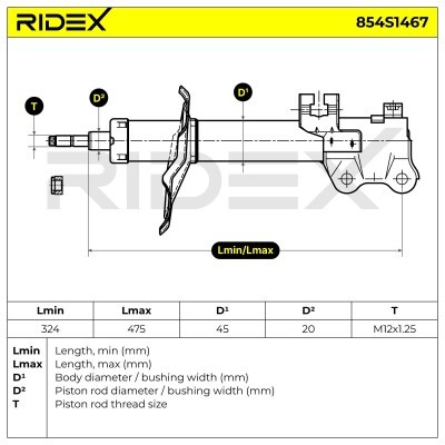 Amortyzator RIDEX 854S1467 854S1467 - foto 8
