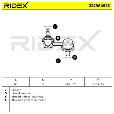 Łącznik Stabilizatora RIDEX 3229S0523 3229S0523 - foto 6