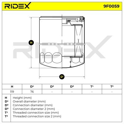Filtr Paliwa RIDEX 9F0059 9F0059 - foto 5