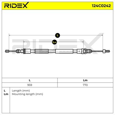 Linka Hamulca Ręcznego RIDEX 124C0242 124C0242 - foto 6