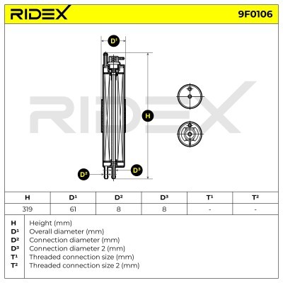 Filtr Paliwa RIDEX 9F0106 9F0106 - foto 6