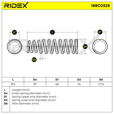 Sprężyna Zawieszenia RIDEX 188C0329 188C0329 - foto 5