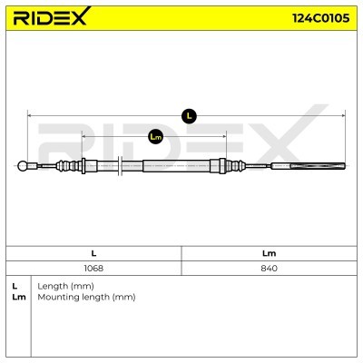 Linka Hamulca Ręcznego RIDEX 124C0105 124C0105 - foto 6