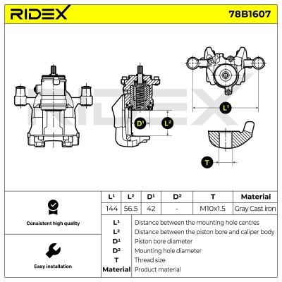 Zacisk Hamulcowy RIDEX 78B1607 78B1607 - foto 6