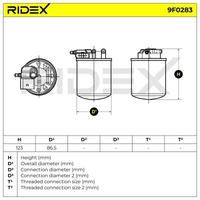 Filtr Paliwa RIDEX 9F0283 9F0283 - foto 5