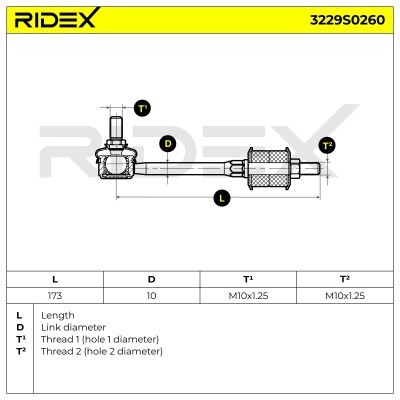 Łącznik Stabilizatora RIDEX 3229S0260 3229S0260 - foto 6