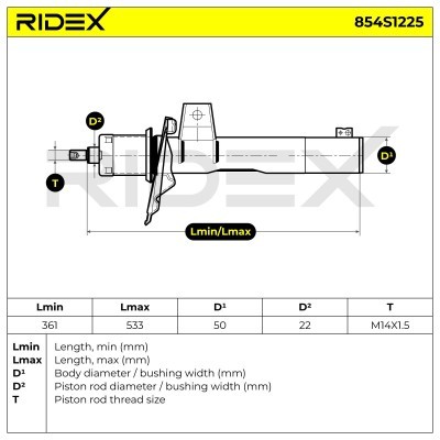 Amortyzator RIDEX 854S1225 854S1225 - foto 5