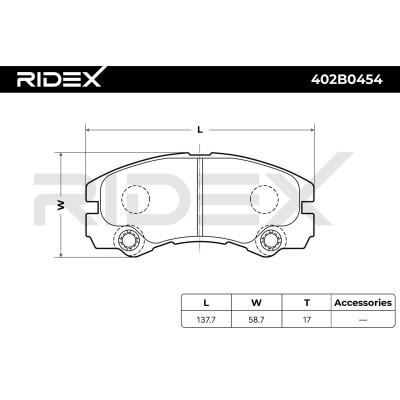 Klocki hamulcowe RIDEX 402B0454 402B0454 - foto 2